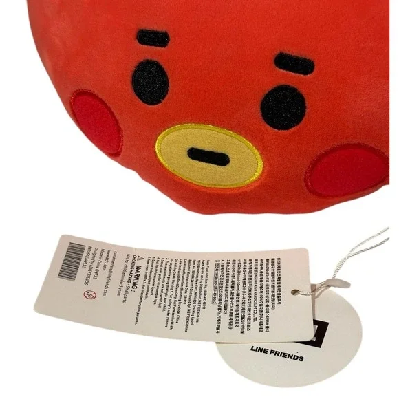 BTS BT21 TATA Heart‎ Soft Baby Flat Face Cushion Plush Pillow Plushie New - Picture 3 of 8